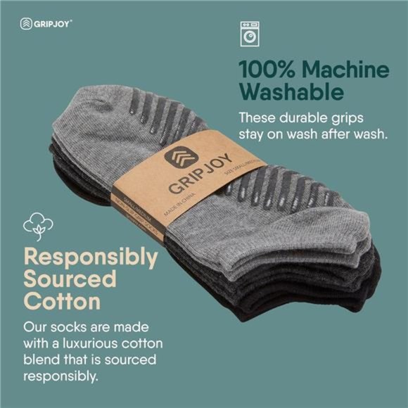 Grip Socks for Women and Men - Non Slip Socks - Yoga Socks with Grippers - Picture 3 of 6